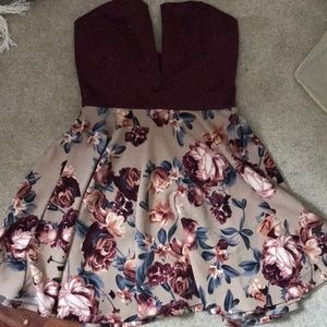 Windsor Burgundy floral dress